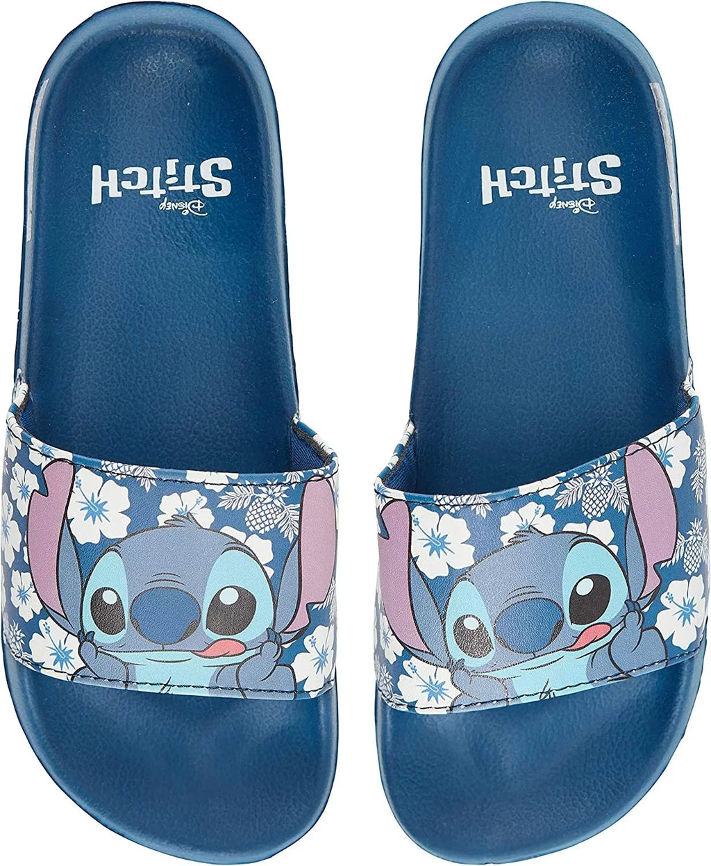 Ladies Blue Sandals Slides, Stitch Printed Stitch Disney Women and for Slip-On Lilo 8 -