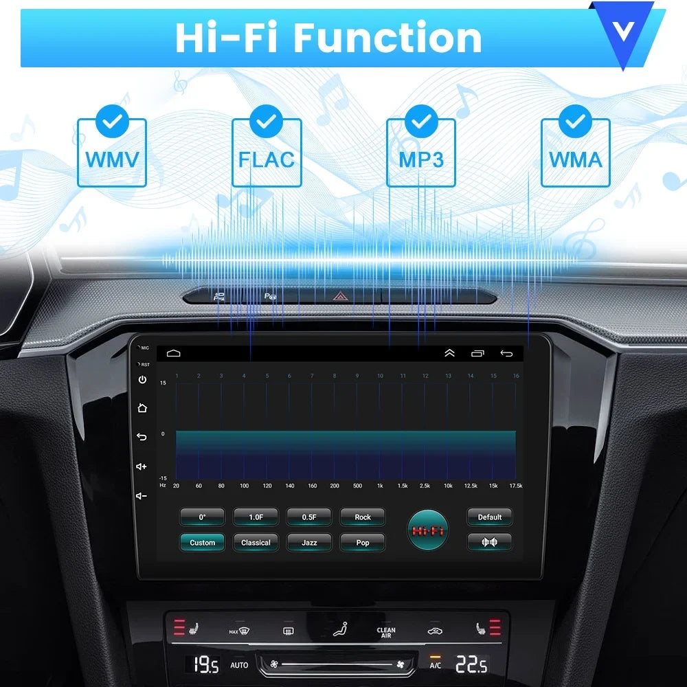 Santa-fe GPS 2006-2012 for WIFI Hyundai Podofo Auto Bluetooth Radio Backup FM USB Android Hifi,AHD Camera 13 Wireless Android Car Link Carplay 2+64G Stereo 9'' Mirror