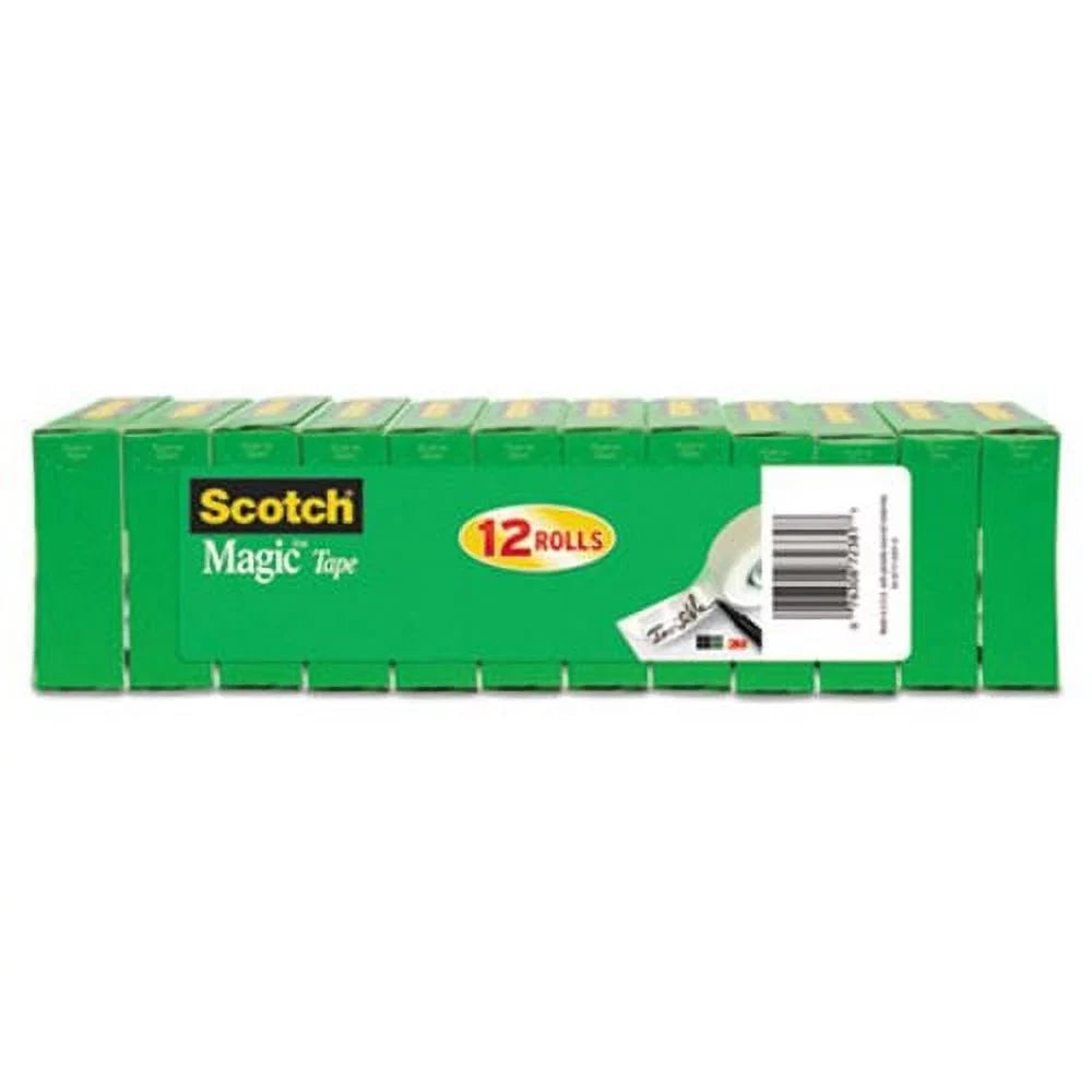 Office 12/Pack x 3/4" 1000" Roll, Refills, Scotch Clear, Magic Tape