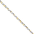 Two-Tone Gold Baguette 14K Bracelet Diamond 1cttw
