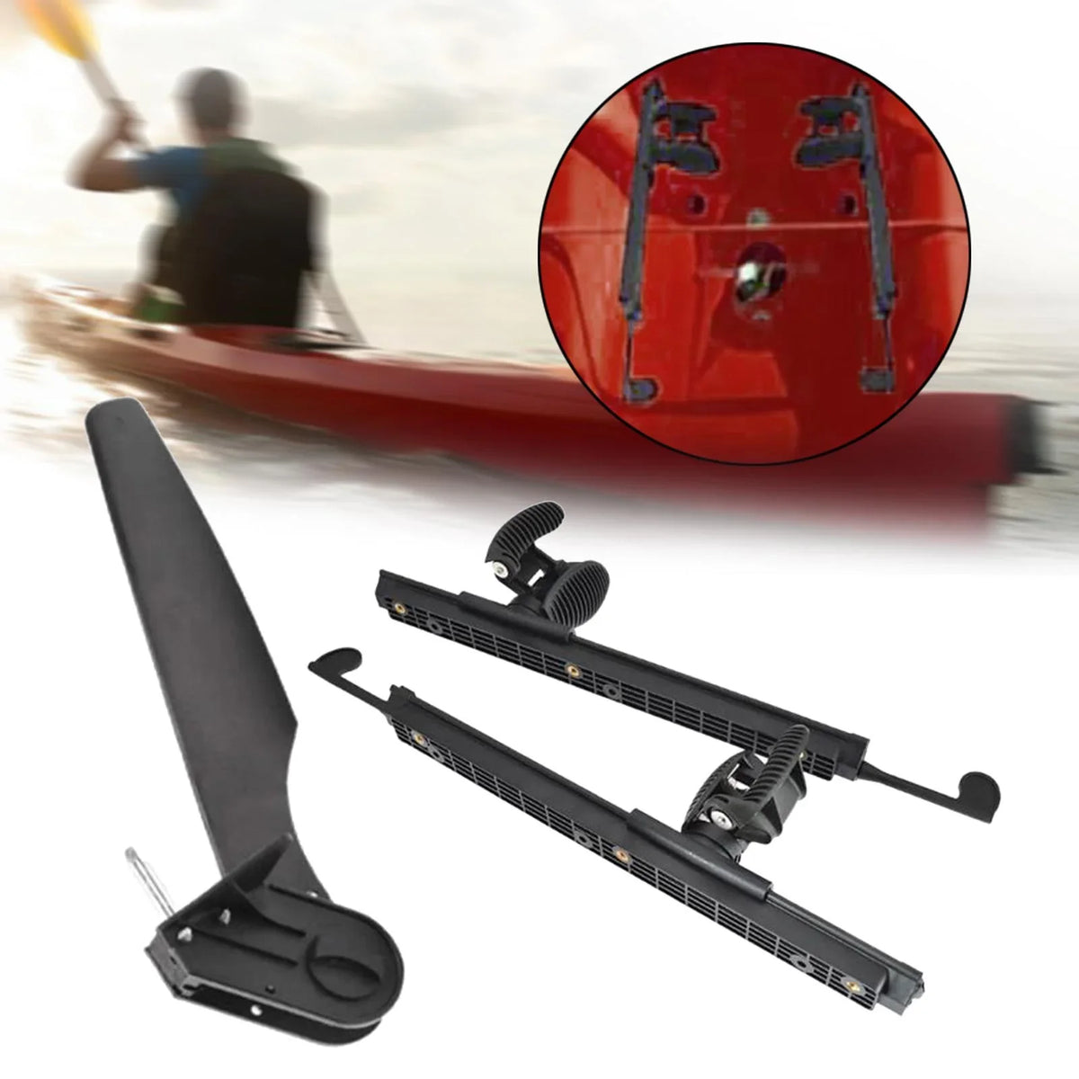 Accessories Rudder Foot Boat Watercraft Rudder Brace Kayak kesoto Tail for Marine Fishing Boat Pedals Kayak Canoeing Pegs Foot with