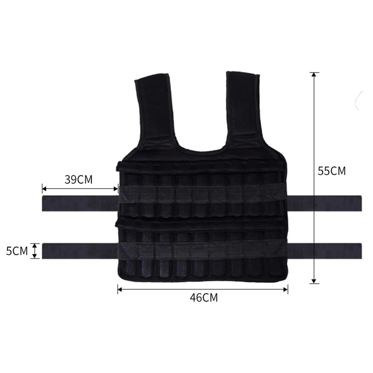 Sand apparel Tnarru Empty 18 Weighted Gym Pockets Design Slim Vest Fitness Loading Vest Strength Exercise Boxing Training Waistcoat