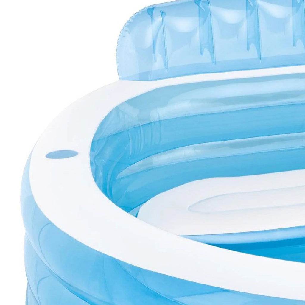 In & Electric Intex Pool Family w/ Lounge 7.08'x Pump Air 30" Built Bench 120V