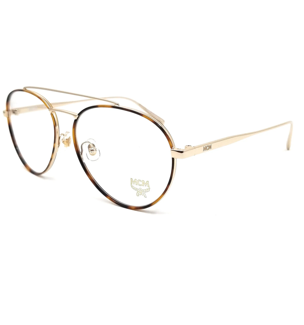 55x16x145 Eyeglasses Unisex MCM 723 Gold-Havana Shiny Aviator 2121