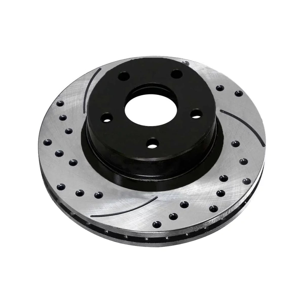 Pair Brake for of 2 PR63040LR Jeep Drilled Outlander Front FWD Chrysler Mitsubishi Patriot Avenger Side and Compass Slotted Rotors Replacement Black Caliber 200 Dodge AutoShack Passenger Sport Driver