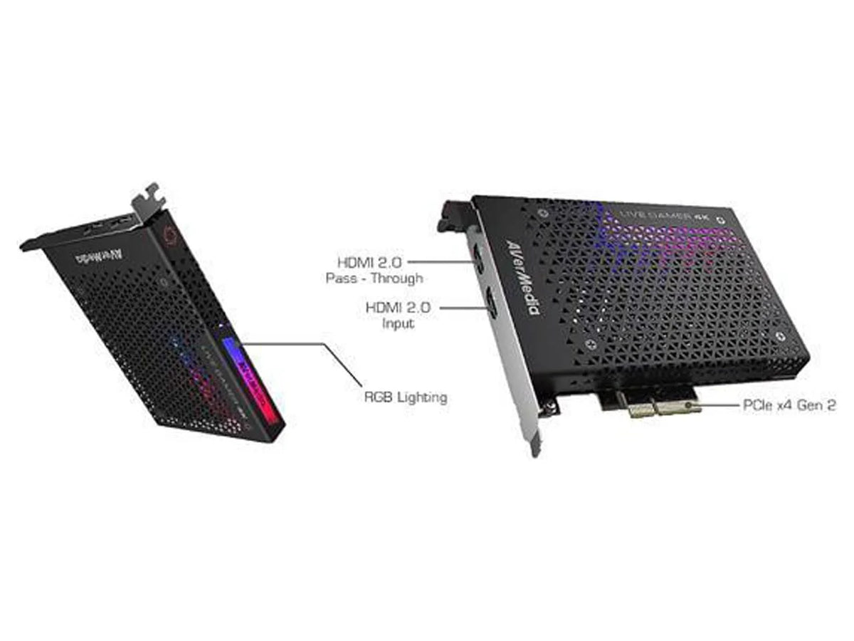 4Kp60 Broadcasting Xbox Ultra-Low Recording and HDR Latency Capture and Gamer AVerMedia Card, 4K PCIe X, Gen2x4 One PS4 (GC573) Pro for - Live