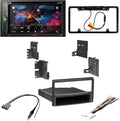 AM/FM Media Touchscreen Stereo Kit/in-Dash Car Double Bluetooth/Backup 2009-2014 W/ Receiver Digital KIT4909 Camera/Installation AVH-241EX Cube with Bundle for 6.2" Pioneer Nissan DIN DVD/CD