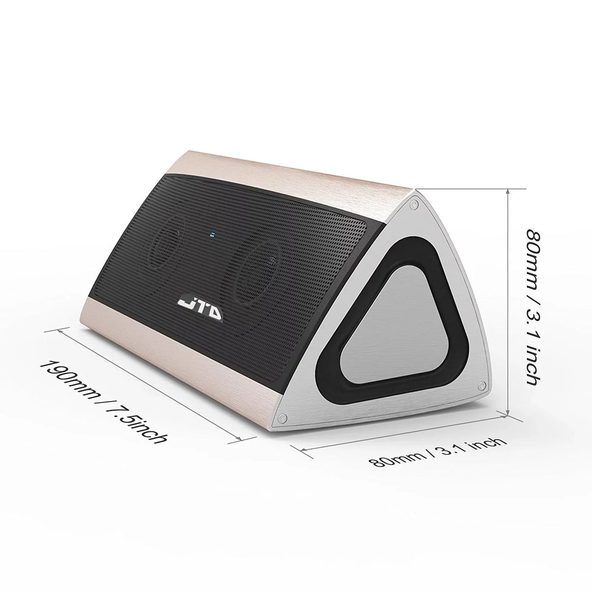 Speaker Surround Wireless &amp; Gold) Sound &amp; JTD Portable CSR Playtime 8hrs 3D MOSOUND (3D-Surround Stereo 4.0 Metal Housing Bluetooth &amp; Full Bluetooth W/ BASS &amp; Hands-free Latest -