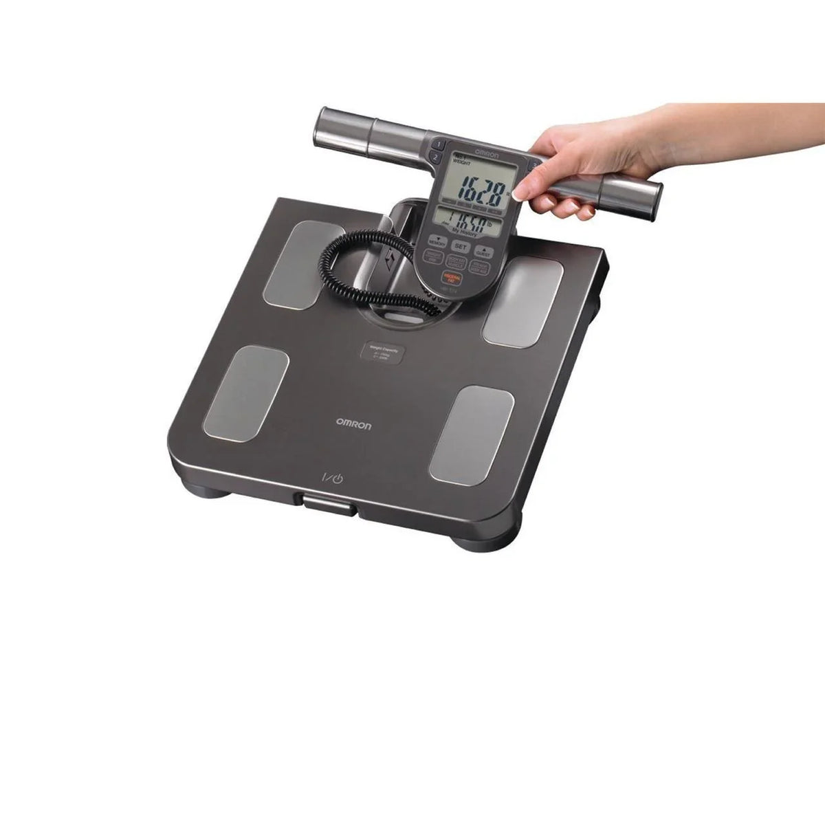 GF-65 Full-Body Composition Pump Scale cm; Ball White) and GoFit with HBF-514C Exercise Ball Bathroom (65 Black Omron Monitor