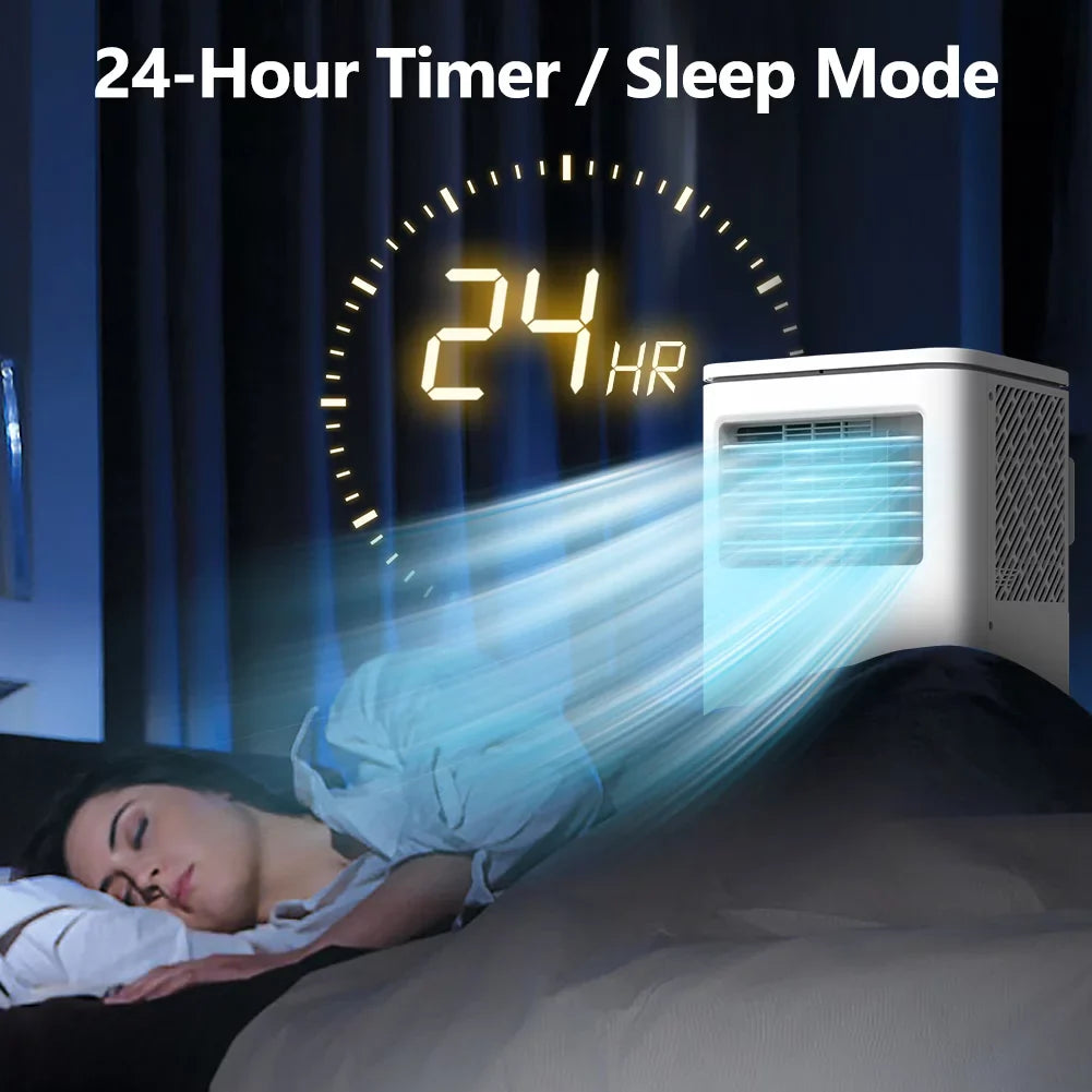 Air Remote Indoor AC Fan Conditioner W/ Window Unit Room Bedroom Dehumidifier Freestanding BTU 10,000 Portable NPL-06C Kit LifePlus