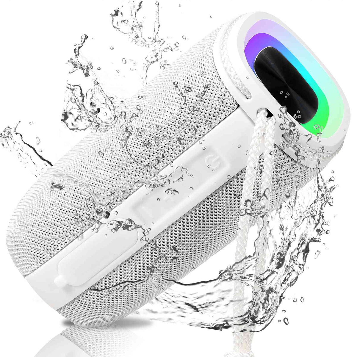 for X808 Bluetooth 360° White with IPX5 Bass, Wireless Speaker - Pairing, True Waterproof Punchy Speakers Max Surround HD BLU Speaker, Portable C5 Sound BT5.3, UrbanX