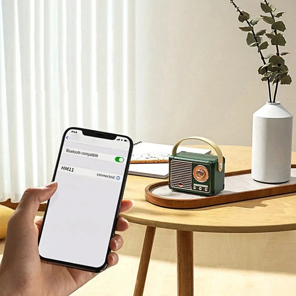 Mini Cute Retro Card High Music Subwoofer Creative grade Radio Wireless exterior Portable Speaker Box Smart