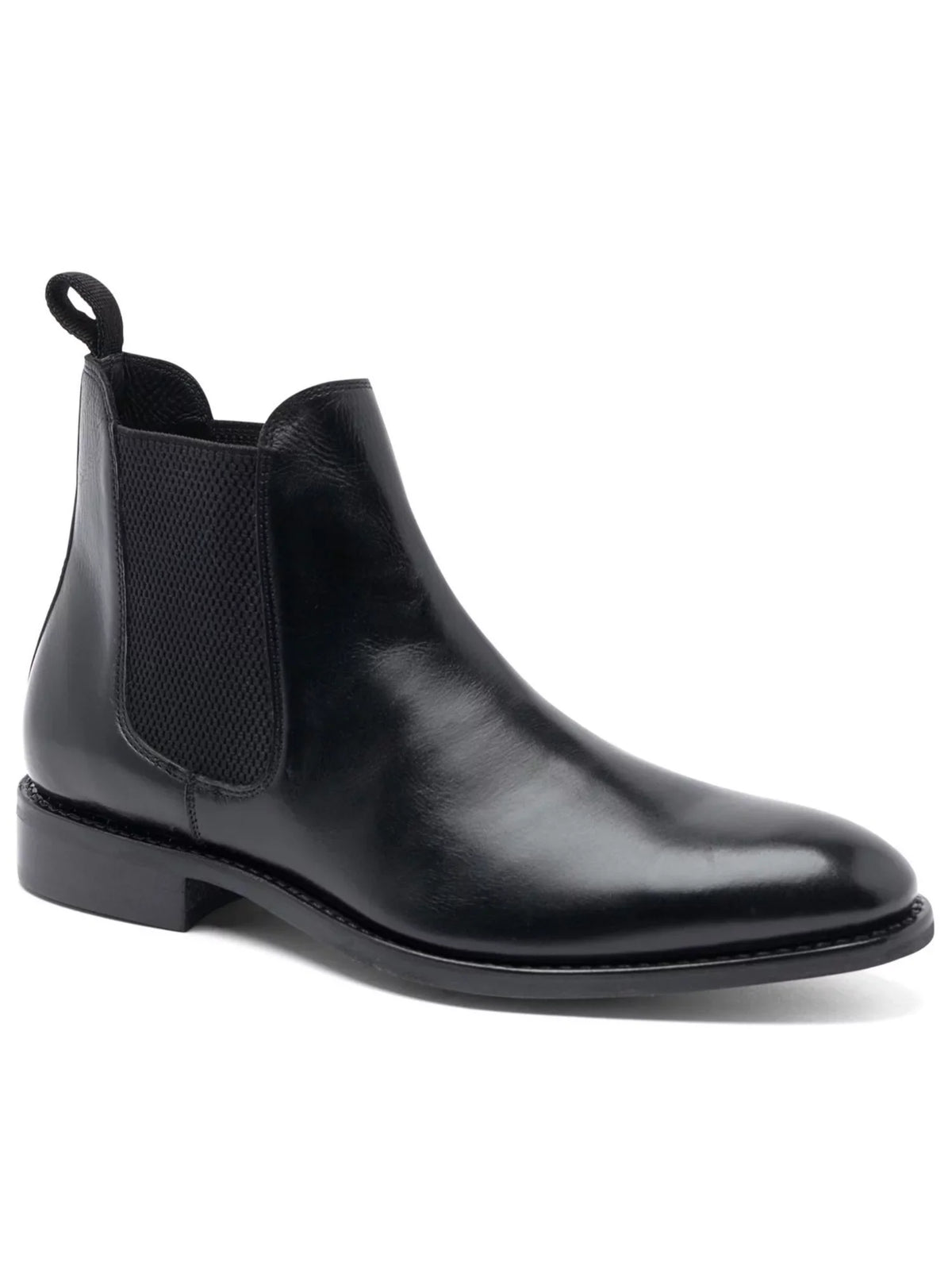 VEER Chelsea ESSENTIALS Leather Womens Jefferson Toe Goring Heel D Block Almond 15 Black ANTHONY
