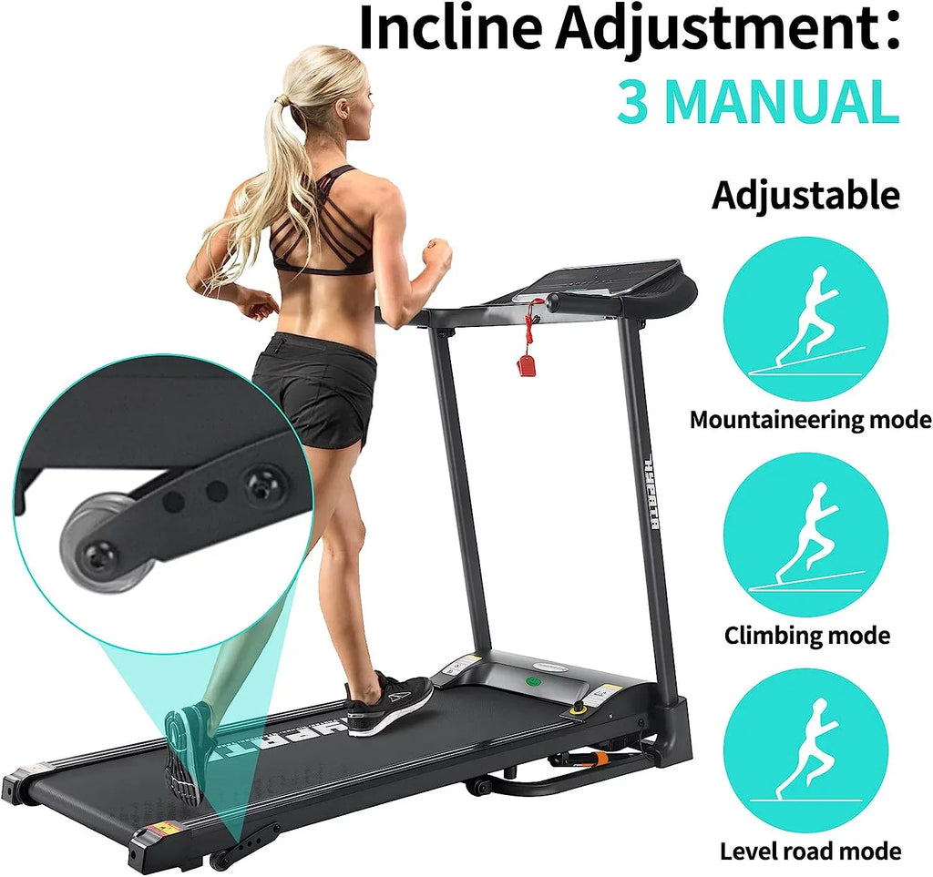 12 Exercise HP Electric Folding 2.5 SKOK Preset Running Home Incline, Programs for with Display, Max Treadmill LED and Walking Treadmill LBS Jogging Running 300 for Treadmill with Capacity Machine