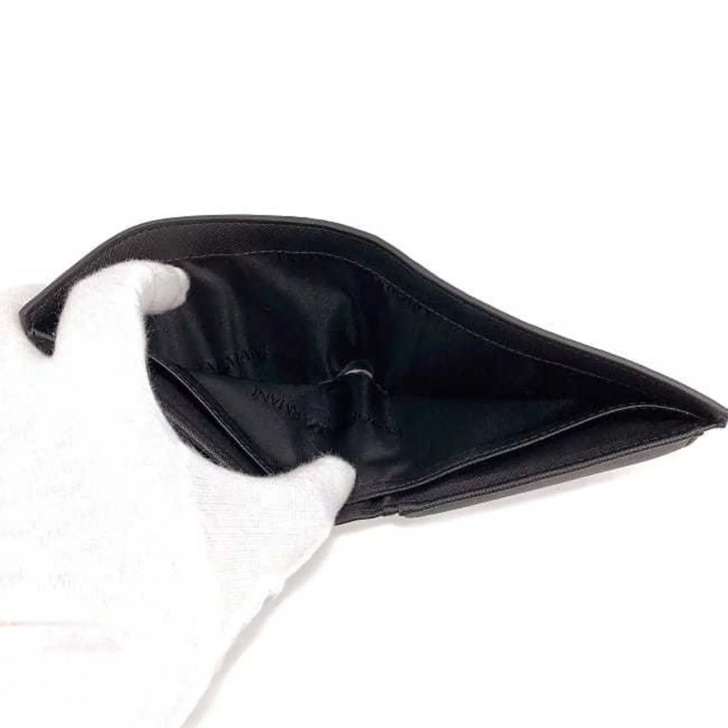black Emporio men's Pre-Owned folio white EMPORIO Y4R165 wallet leather New) ARMANI (Like Armani