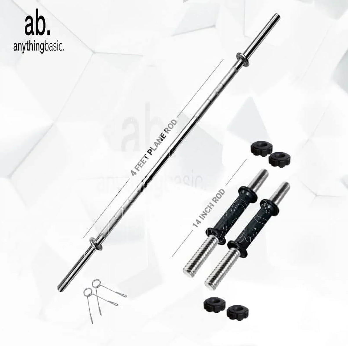 Rods 4 Gym with Rods Kg Set Pair One Ft Gym Dumbbell Home anythingbasic. and PVC 16