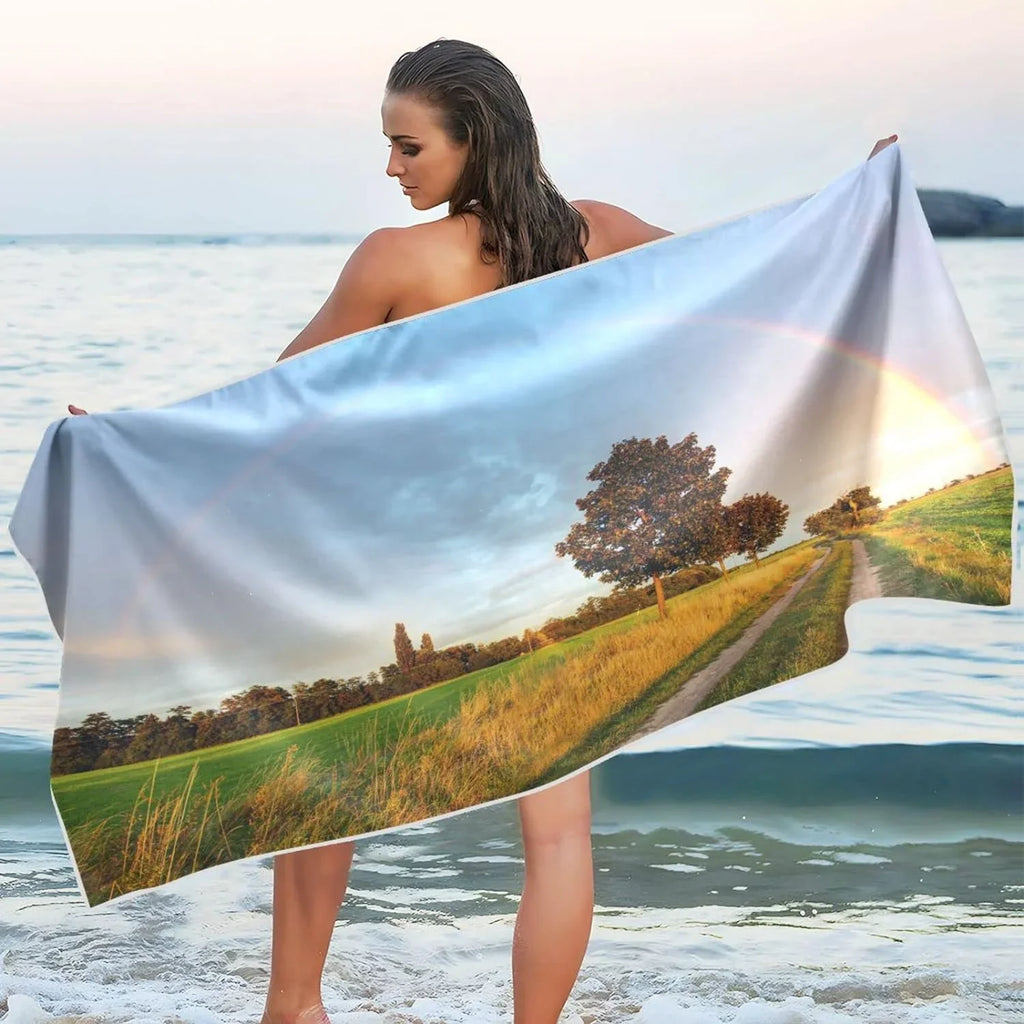 Swimming for Camping - Beach Towel Travel Towel Road Lightweight Oversized Compact Absorbent - Towels Bestwell Wild Holiday（384） Quick Super Dry