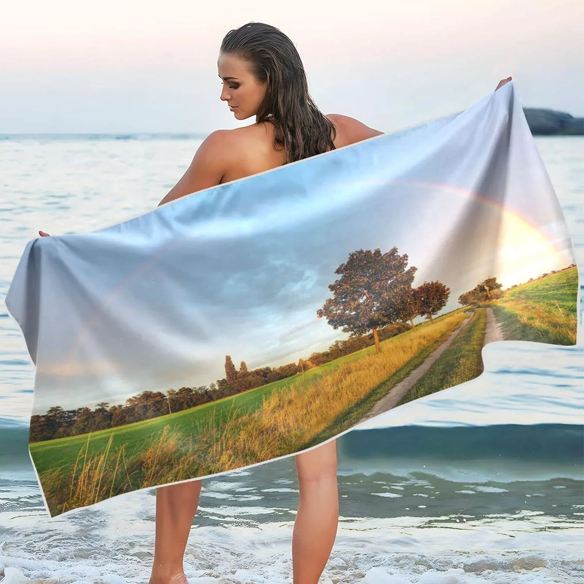 Swimming for Camping - Beach Towel Travel Towel Road Lightweight Oversized Compact Absorbent - Towels Bestwell Wild Holiday（384） Quick Super Dry