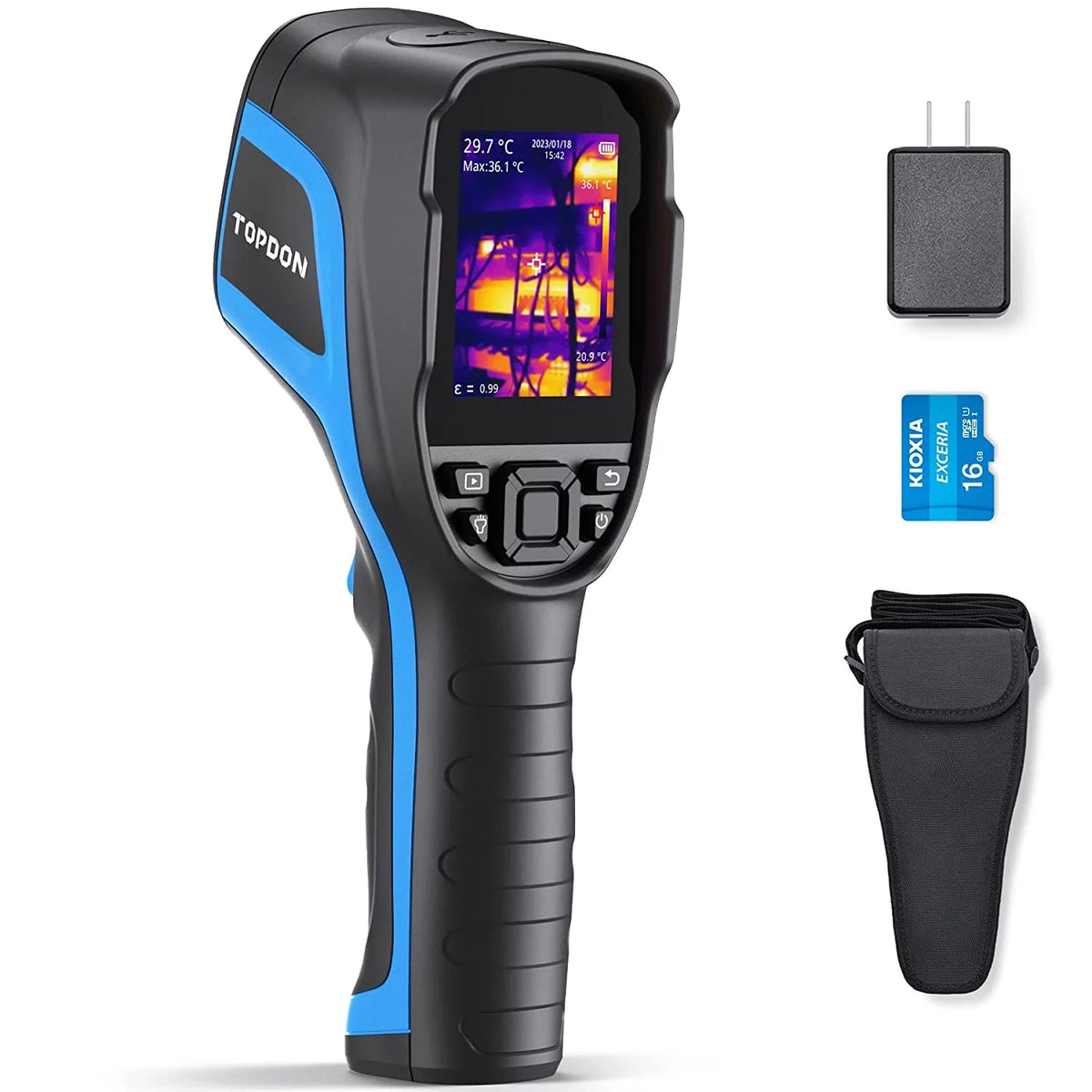 Imaging Handheld TOPDON Camera, Battery 192 Resolution Infrared TC004 IR Thermal 256 Thermal Life 12-Hour High Camera x Camera