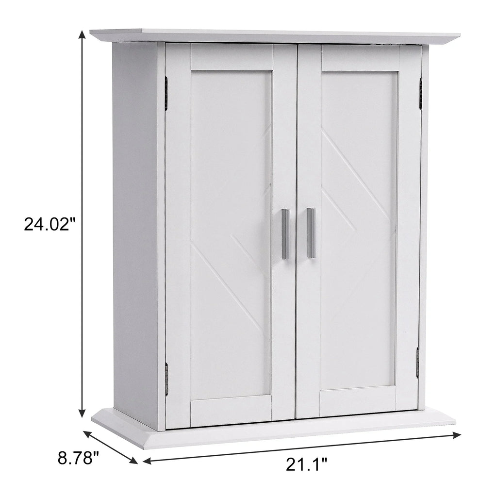 for Bathroom Hanging Storage Wooden Shelves, and Adjustable Cabinet Bathroom Door Kitchen with VECELO Room, Living Cabinet, Storage Wall Multipurpose Cabinet 2 White
