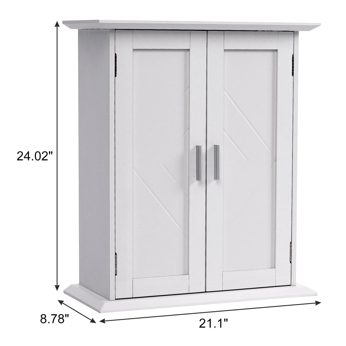 for Bathroom Hanging Storage Wooden Shelves, and Adjustable Cabinet Bathroom Door Kitchen with VECELO Room, Living Cabinet, Storage Wall Multipurpose Cabinet 2 White