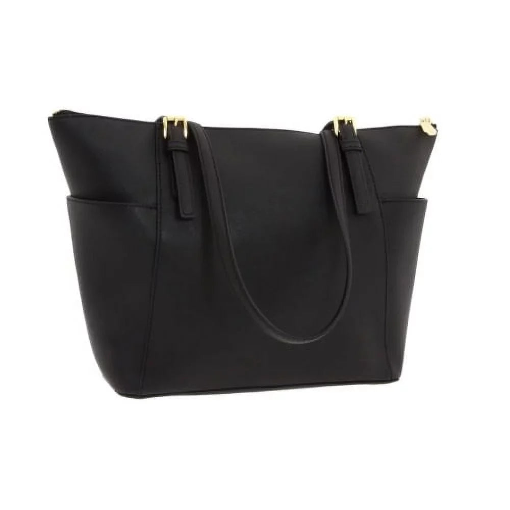 '- Zip Med. Top MICHAEL Kors Saffiano - Michael Jet Set Tote Travel Black 30F2GTTT8L-001