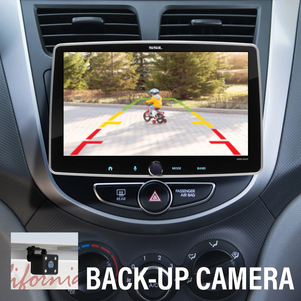 Player, Single Sound Din, - Storm CD Touchscreen, Camera, Receiver, Stereo Radio 10 Audio, Illumination Laboratories Android SDML10ACPR Bluetooth Backup DVD RGB AM/FM Car CarPlay, Auto, No Inch