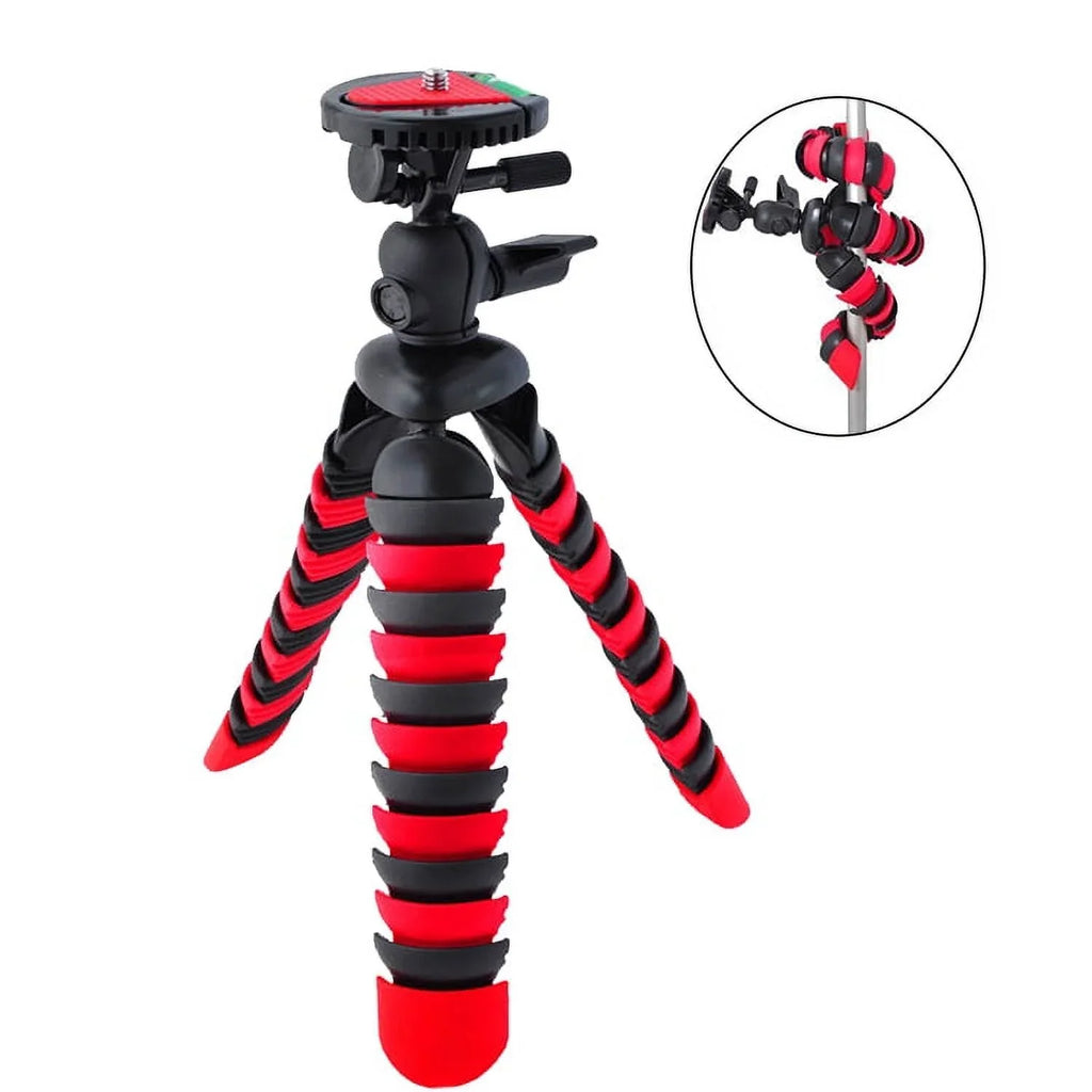 (Red) Digital SYSTEM - Tripod Olympus 64GB TG-7 OM Case + Tough Camera Kit +
