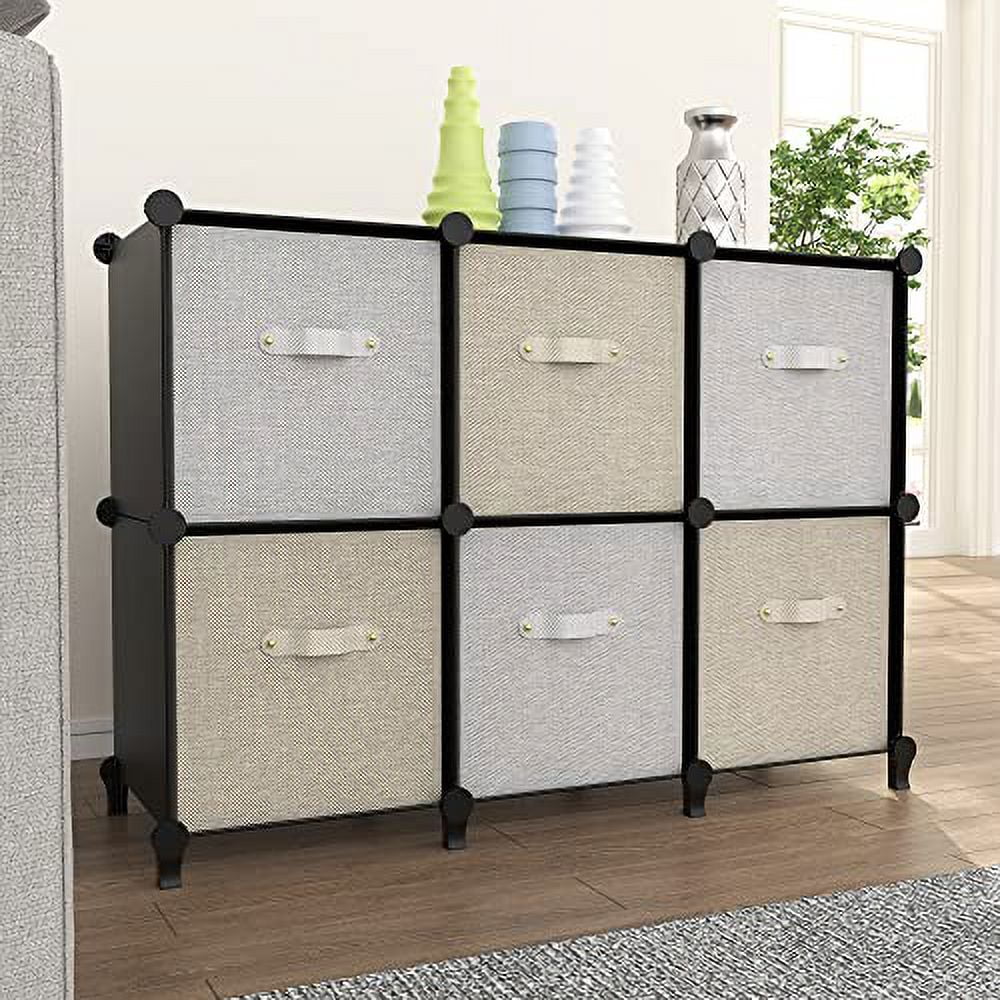 Kids,Closet, Storage Closet Bookshelf,Storage Cabinet Shelf Organizer, Cabinet Cubes Organizer Bookcase HOMIDEC Bedroom,Bathroom for Organizer Storage 6-Cube