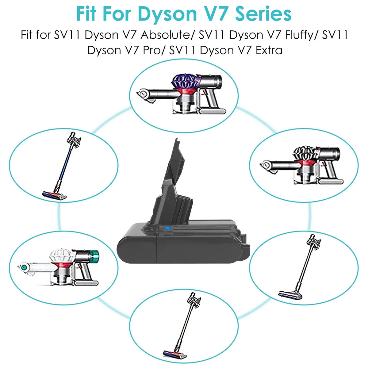 V7 Dyson SV11 Battery Battery, Replacement for iMounTEK V7 Fit Absolute/Fluffy/Pr/Extra 4000mAh