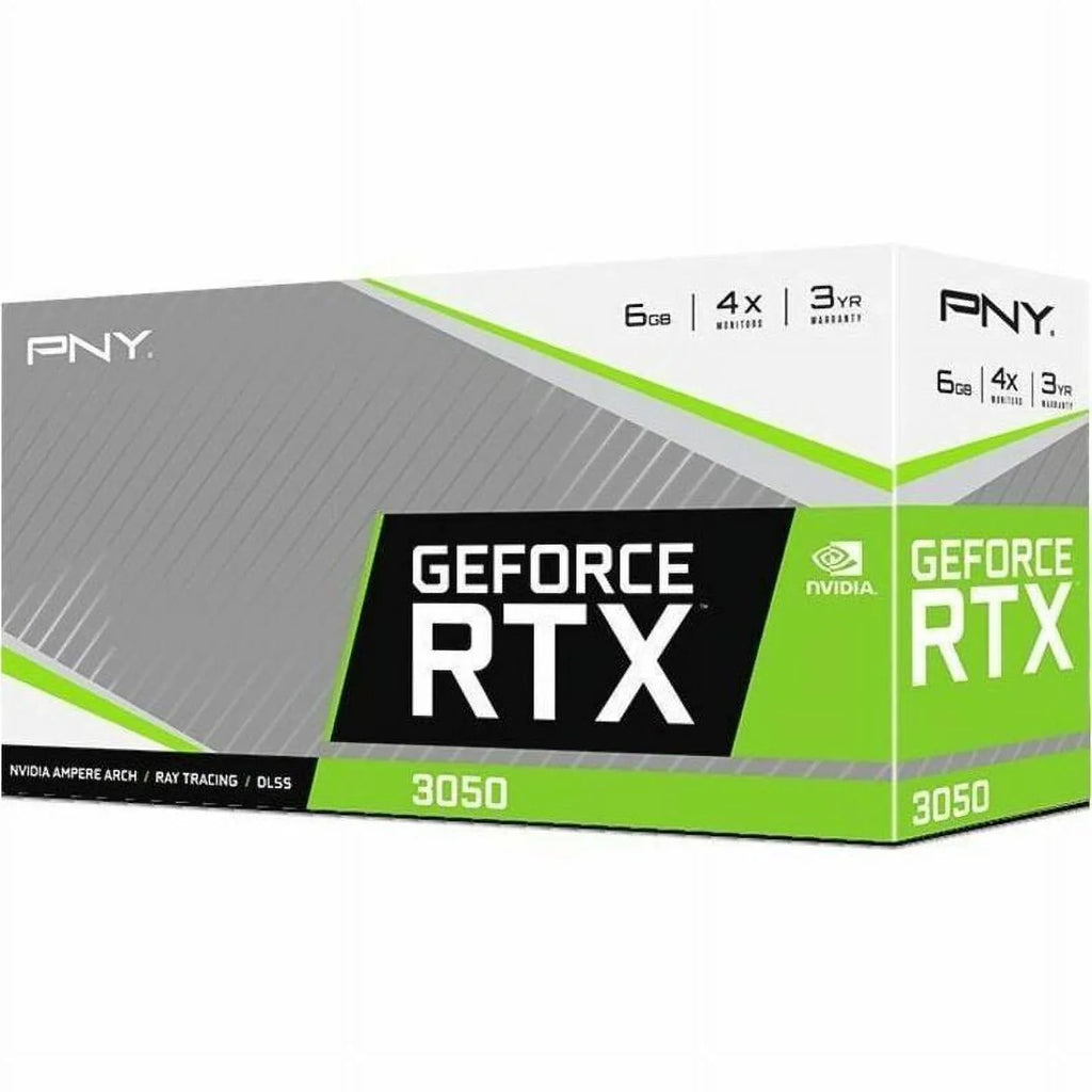 x - bit - x GHz PCI Boost Clock 1 HDMI PNY x8 - GB 1.04 Core Express 7680 - Card - - NVIDIA - RTX 4.0 4320 6 3050 GeForce DisplayPort GDDR6 Width 1.47 Graphic 96 DisplayPort Bus GHz - -