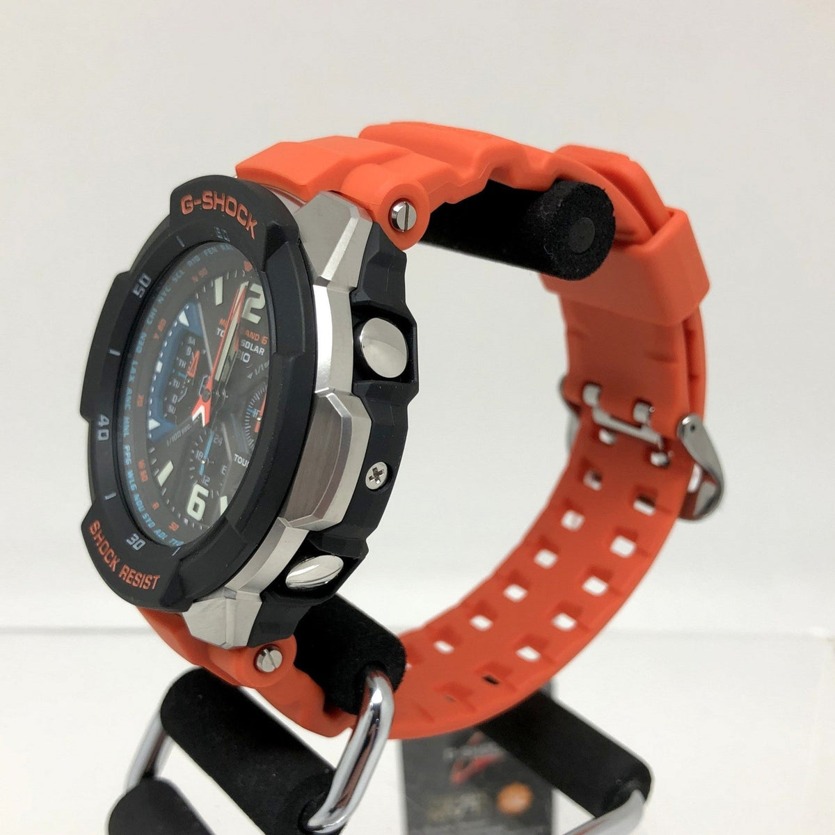 Mikunigaoka Black GW-3000M-4AER (Good) Watch Analog Pre-Owned Men's ITUCHLKMSUYO G-SHOCK Solar Resin CASIO COCKPIT Stainless Store SKY Radio Orange Tough Steel