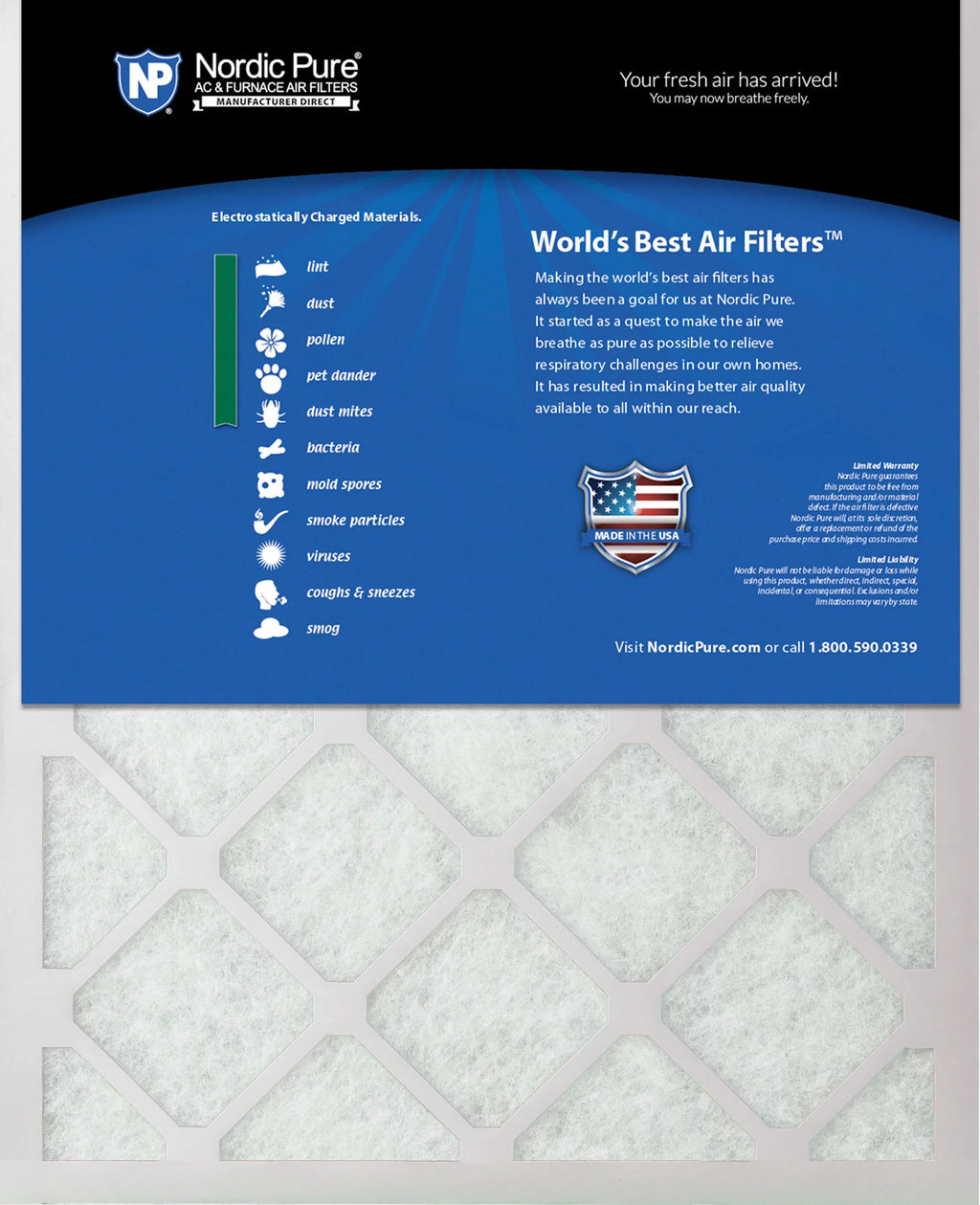 Air Furnace Eco-Friendly AC Pure Green 25x25x1 (24_1/2x24_1/2) Pack Filters 3