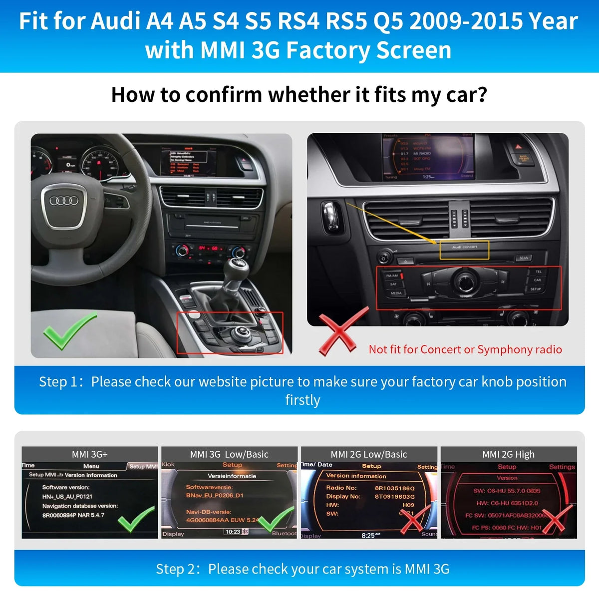 Control,Camera Carplay System,Carplay A5 Q5 RS4 S5 Kit,Mirrorlink,Siri,Navigation,YouTube,Original A4 Auto 3GMMI Ninetom S4 Retrofit for Audi 2008-2015 RS5 Support Android Wireless
