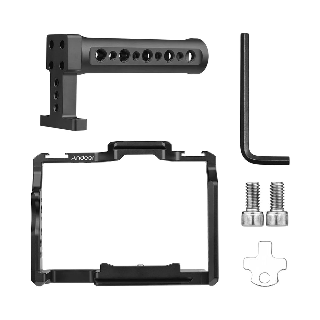 Kit for A7IV/ Handle + with II Replacement 1/4 Alloy Mounts A7S II/ III/ Threads Andoer A7II/ Dual A7III/ Camera Shoe Aluminum A7R Cold Video Inch Numerous A7R Cage