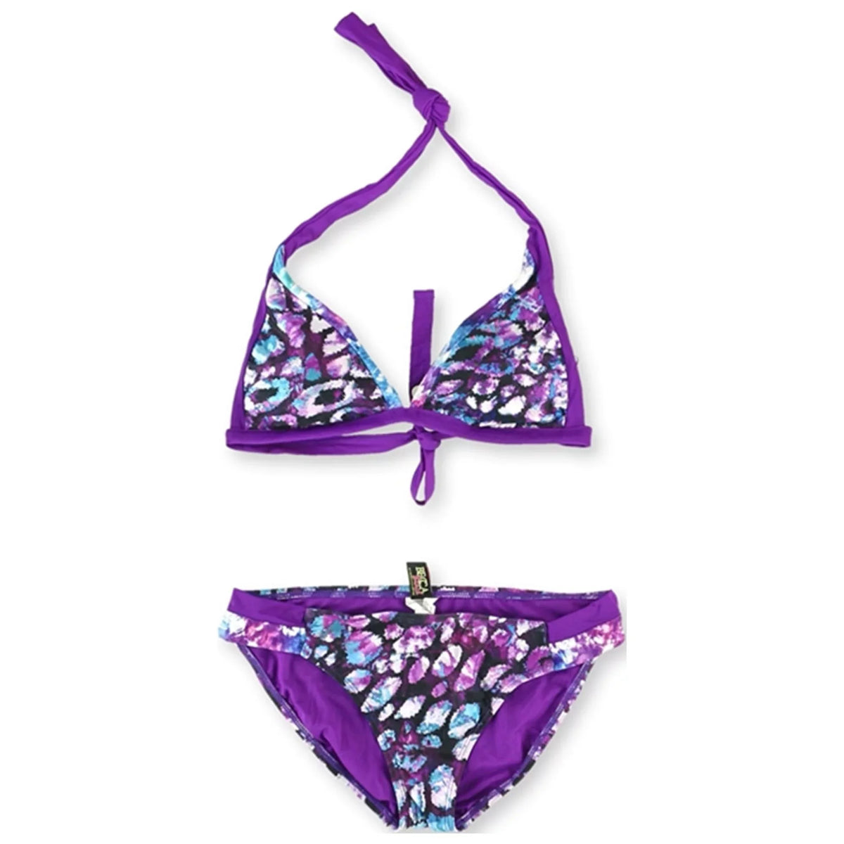 Piece Medium Purple, Bikini, Side Tab Becca Womens Reversible 2