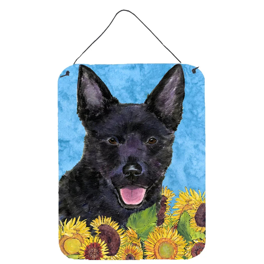 Door Summer or Prints, 12x16, Australian Kelpie Carolines in Hanging SS4131DS1216 Treasures Wall multicolor Flowers