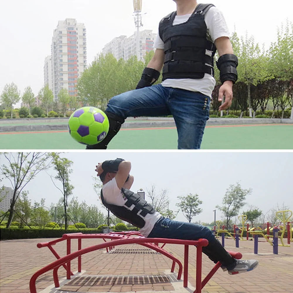 Training Weight Max Loading Cloth Strength Oxford 50kg Vest Jacket Weight Adjustable (Empty) Loading Weighted Exercise Meterk