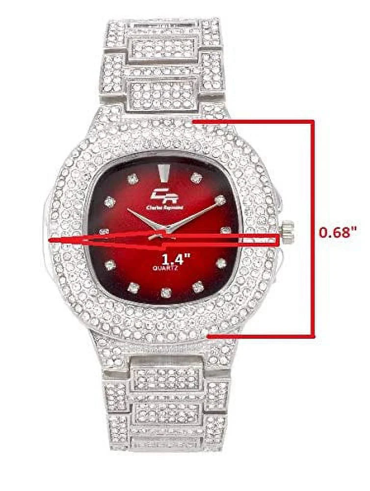 '- Bling'ed Dance Perfect Hip Blood Out Queen Red) (SLV The Set His&Hers Watch Couples ST10325/ST10364 for Hop Floor Power Flaunt and and On to Off King