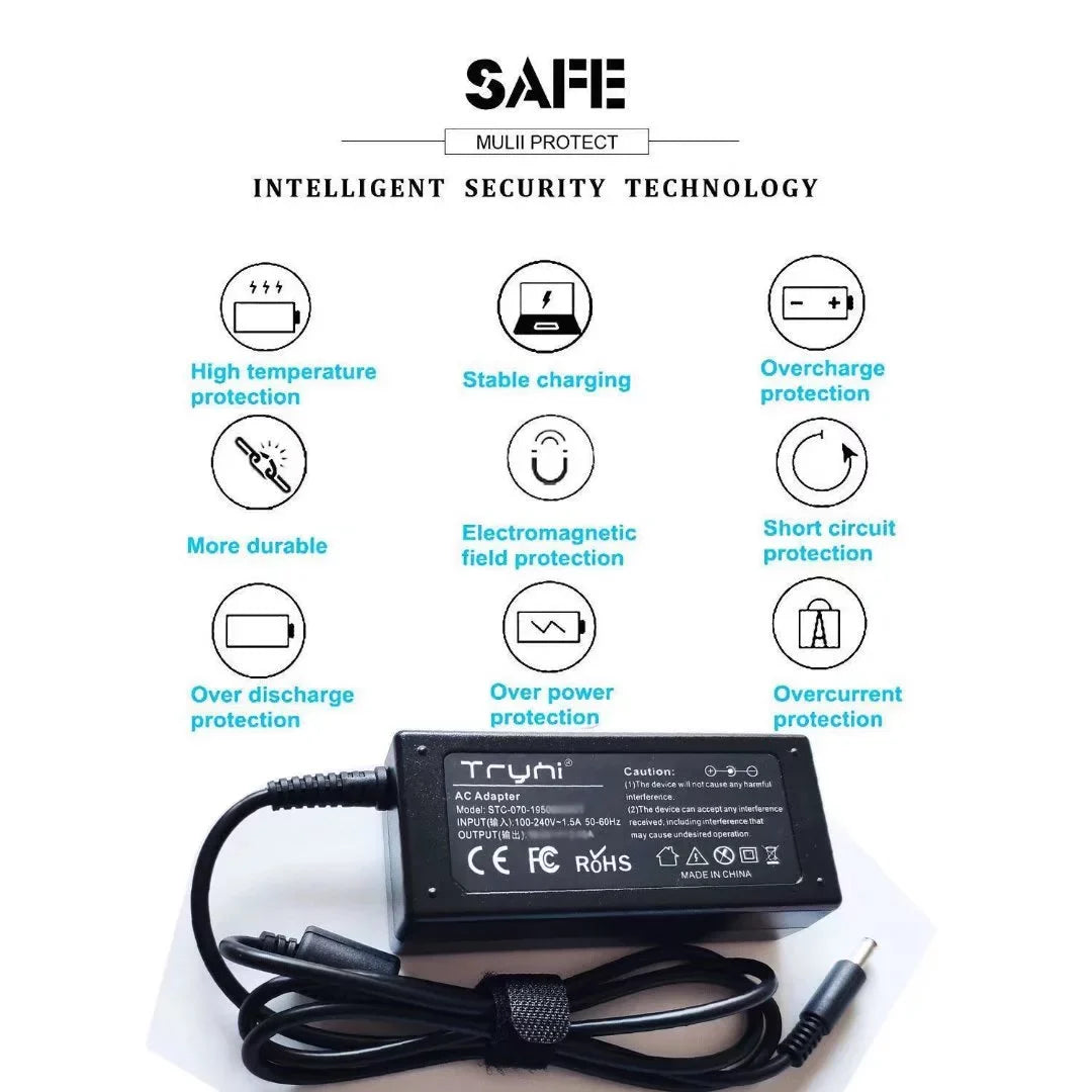 Adapter for W15B 3452 Desktop W12C AC Power 17 W17B Charger PC 24 Cord 3455 New 3459 5775 Power Inspiron Supply 3464