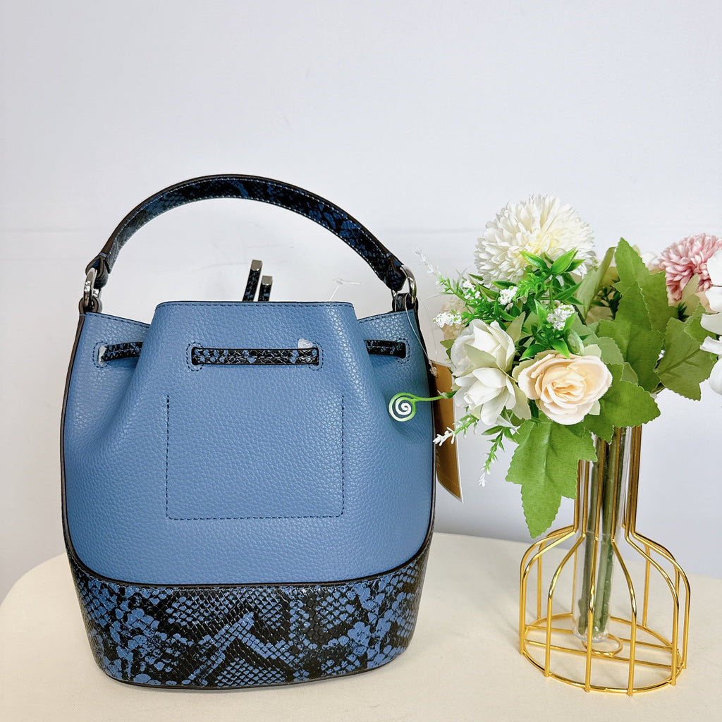 Leather Reed Kors 35S4S6RM6U IN Messenger DENIM Bucket Michael Medium Crossbody Belted