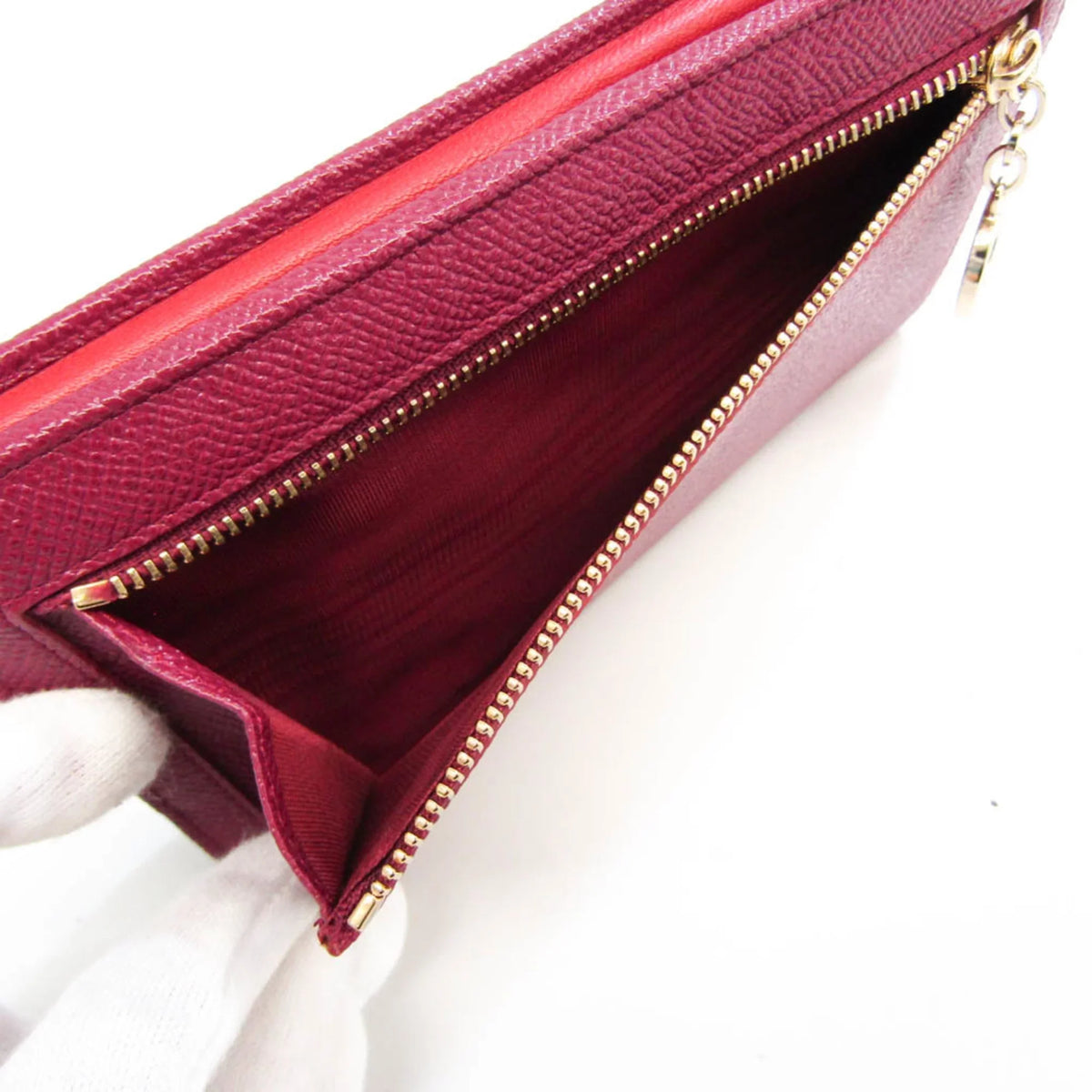 Bvlgari Bvlgari Leather (Good) Bvlgari Purple,Red Wallet Color Pre-Owned 281715 Women's Phone