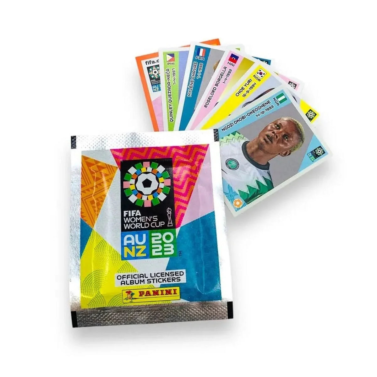 World Stickers) Women's - Stickers (Album 51 Mega Starter Cup Panini FIFA 2023 + Pack