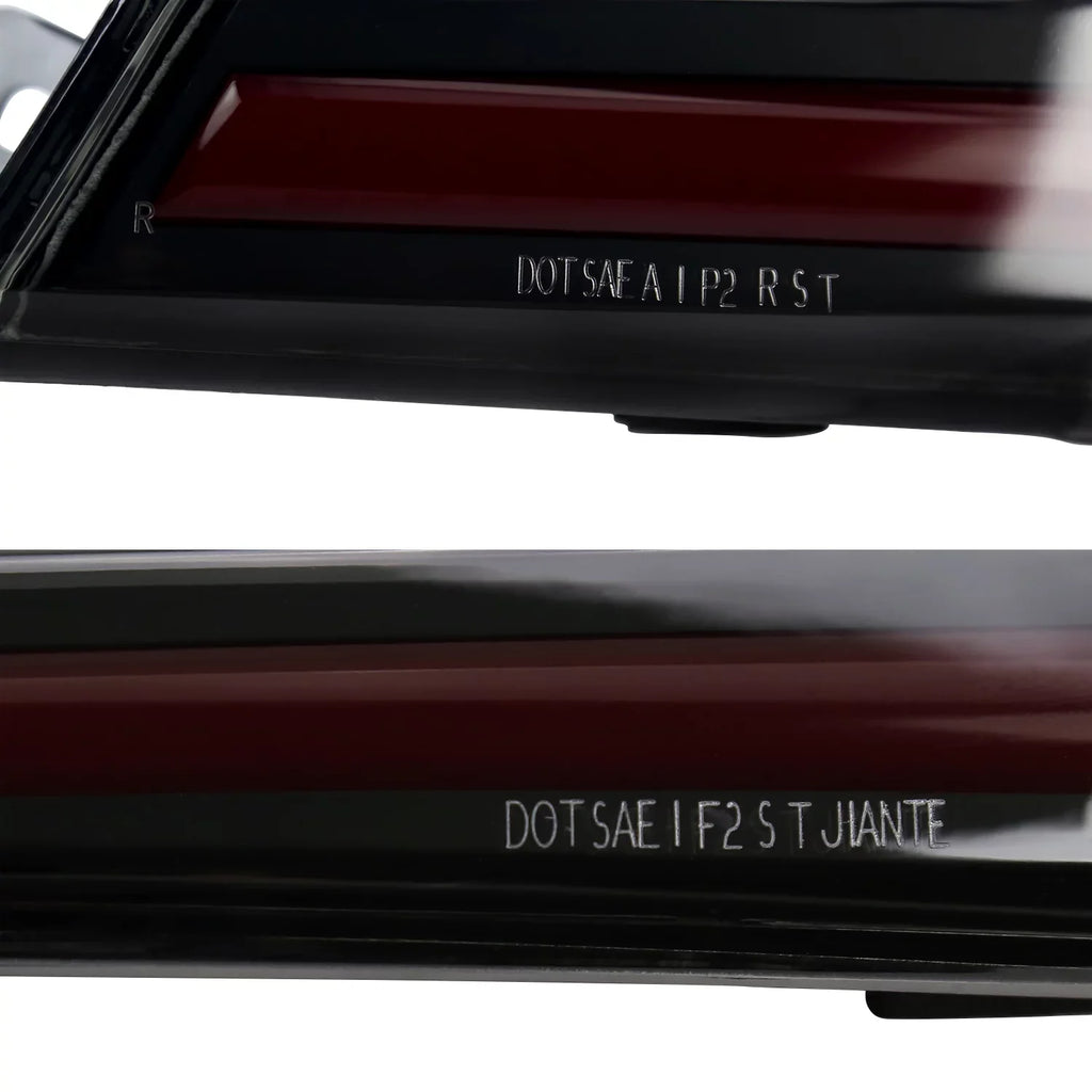 Tuning Tail Right Sedan + Honda Red with Left Dynamic Light Smoke Compatible 4Dr Accord with Lights Assembly Housing Pair LED Sequential Spec-D Lens 2018-2022 Bar Black