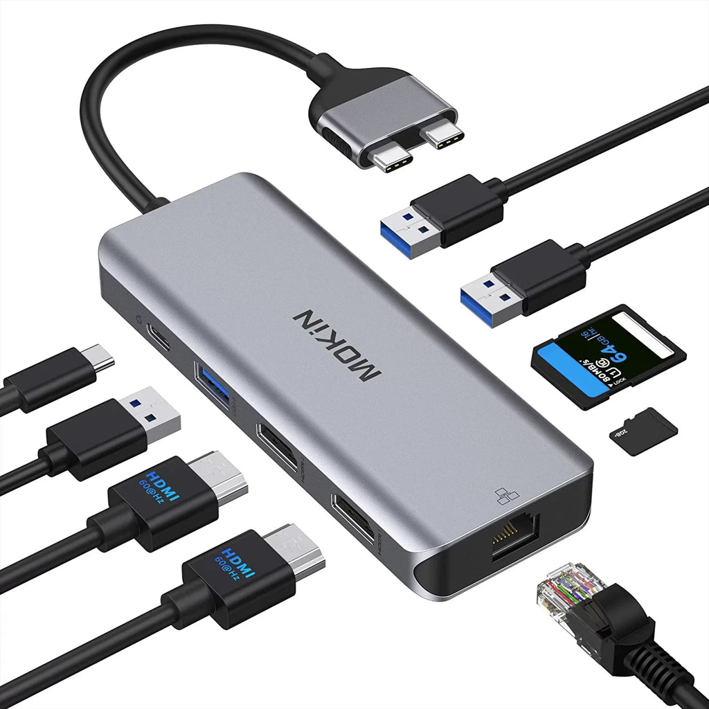 MacBook Station Air Pro Monitor HDMI MacBook Adapters Mac USB for Docking Dual in Adapter,9 C MacBook 1 Pro Pro HDMI