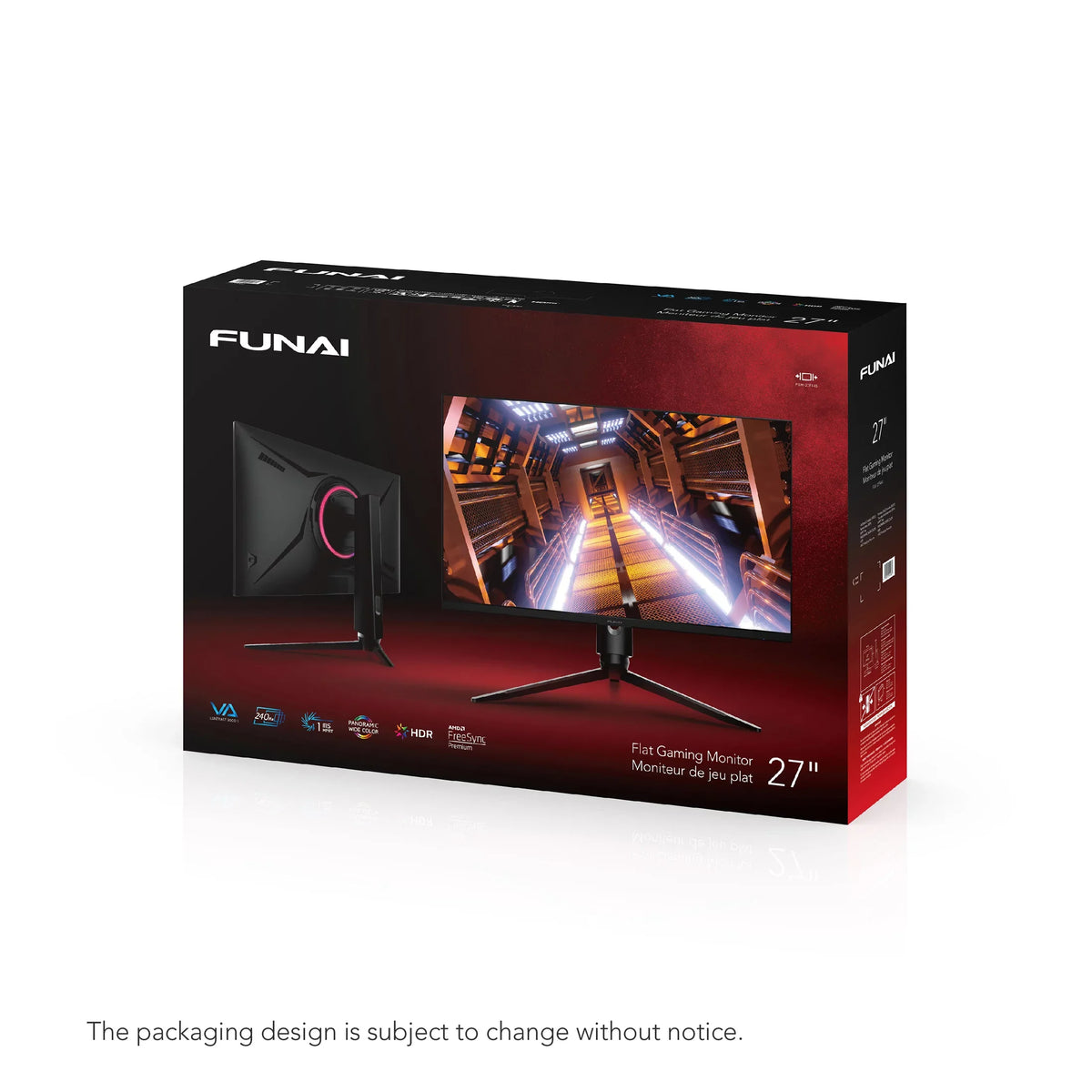 AMD 27" Premium Monitor FHD Funai Gaming (FGM-27F445) FreeSync™ Enabled 1ms, 240Hz, VA, HDR,