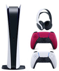 DualSense 5 Controller Digital PS5 Edition Headset with PlayStation W/ Bundle Pulse Cosmic Limited Red