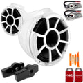 Swivel Wet Mount & CENTURION MAXIMUS Tower 10" Adapters Speakers Sounds for Tower REV10 - CENTURION MAXIMUS White
