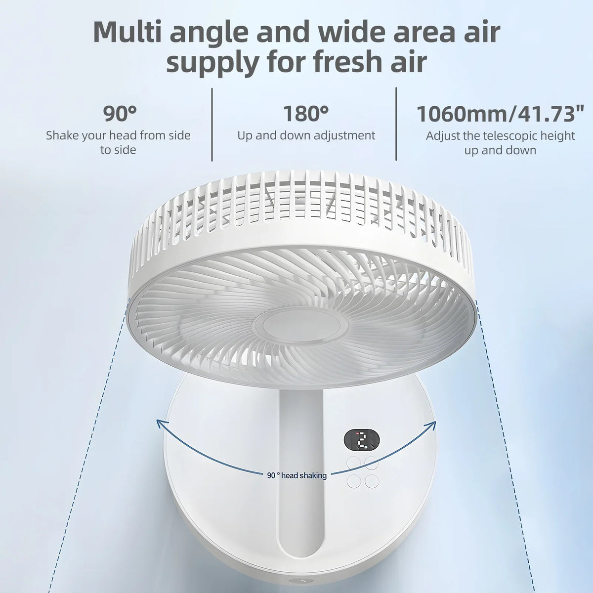 Battery Office 10800mah Speeds Bedroom Collapsible Timer Speeds Fan,Adjustable Adjustable Remote With 8 Portable 10800mah Adjustable Battery Fan 8 Remote Dazzduo Fan 8 With Quiet Pedestal