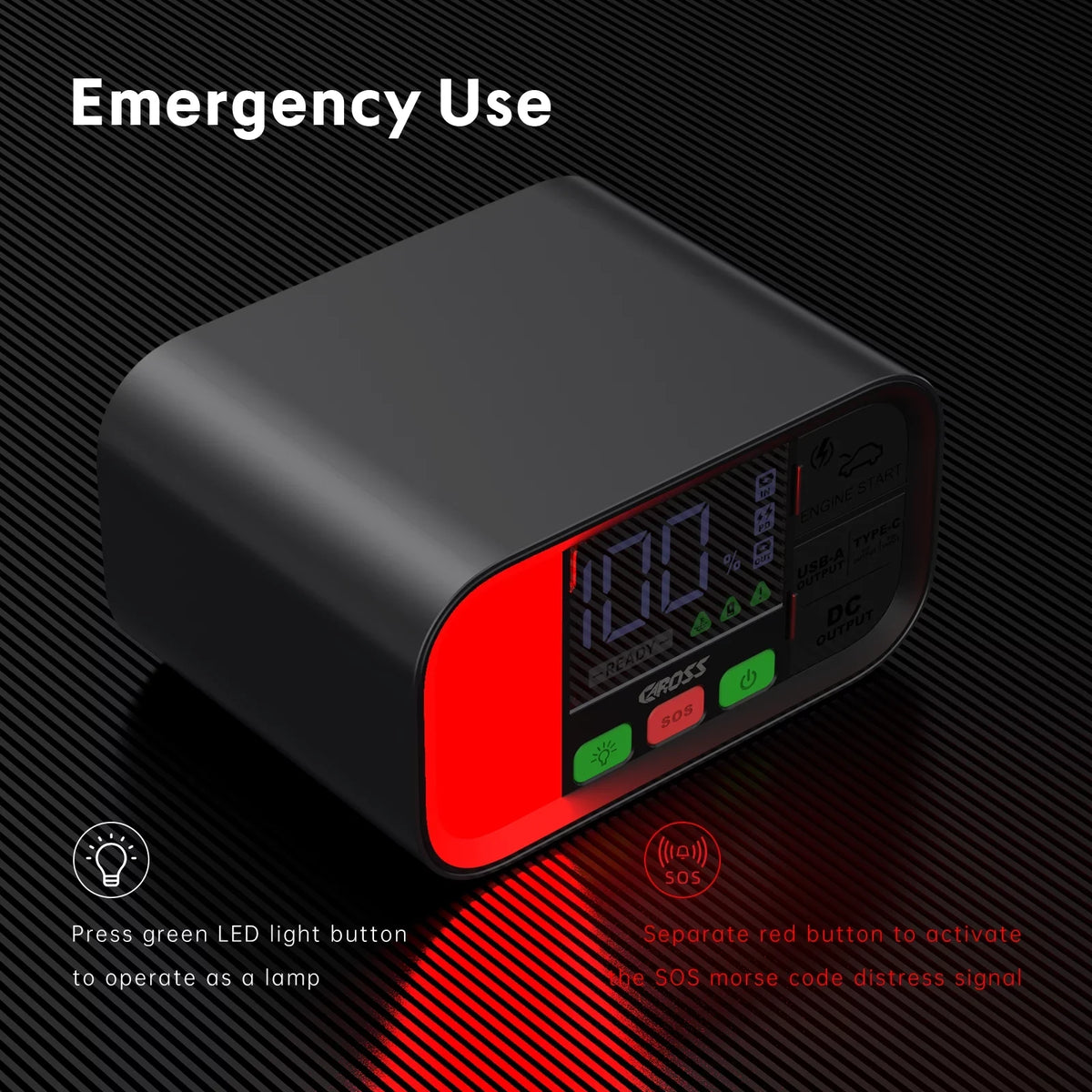 starts 16000mAh Starter Charge, Gold Jump Diesel 4.5L 65W Casing Peak Battery 12V Engines,Rose Fast Gas CAROSS 7L Portable and Bank, Capacity, Power T19 PD 1600Amp to Pack up